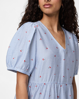 Blue - Lichen Blue - Pieces - Dress - with cherry - 17158859