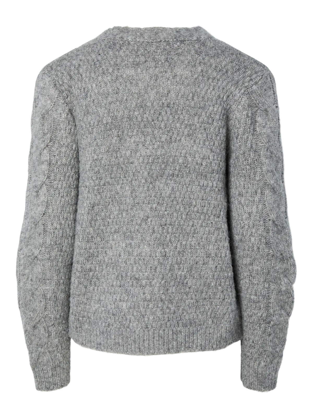 Grå Striktrøje fra PIECES - 17159127