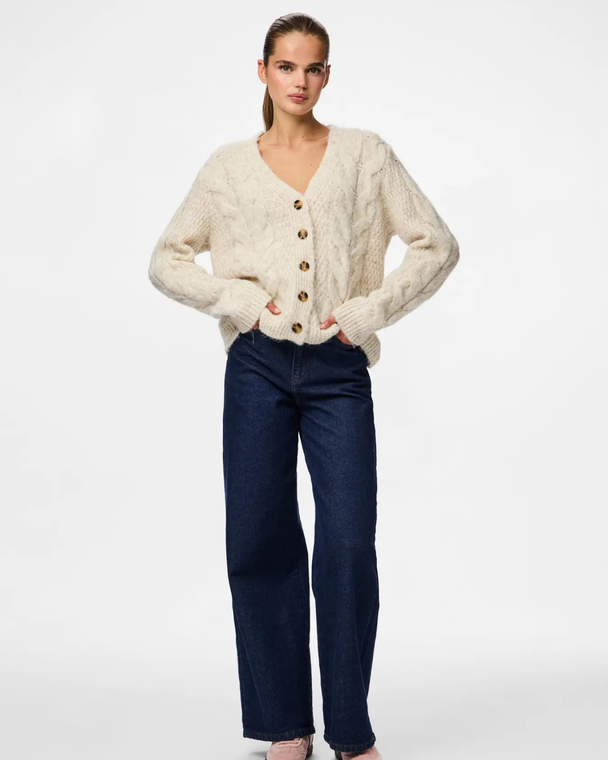 PIECES Birch Cardigan,Striktrøje - 17159127