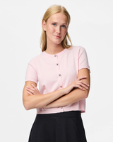 Lyserød - Pink-A-Boo - Pieces - cardigan - korte ærmer - 17159583