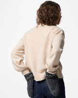 Sand/black - Birch/Black - Pieces - Sweater - 17154521