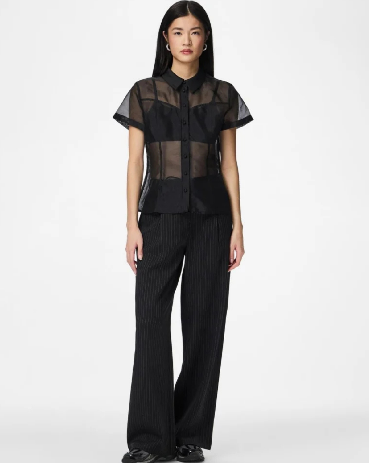 Sort - Black - Pieces - Bukser - 17161115