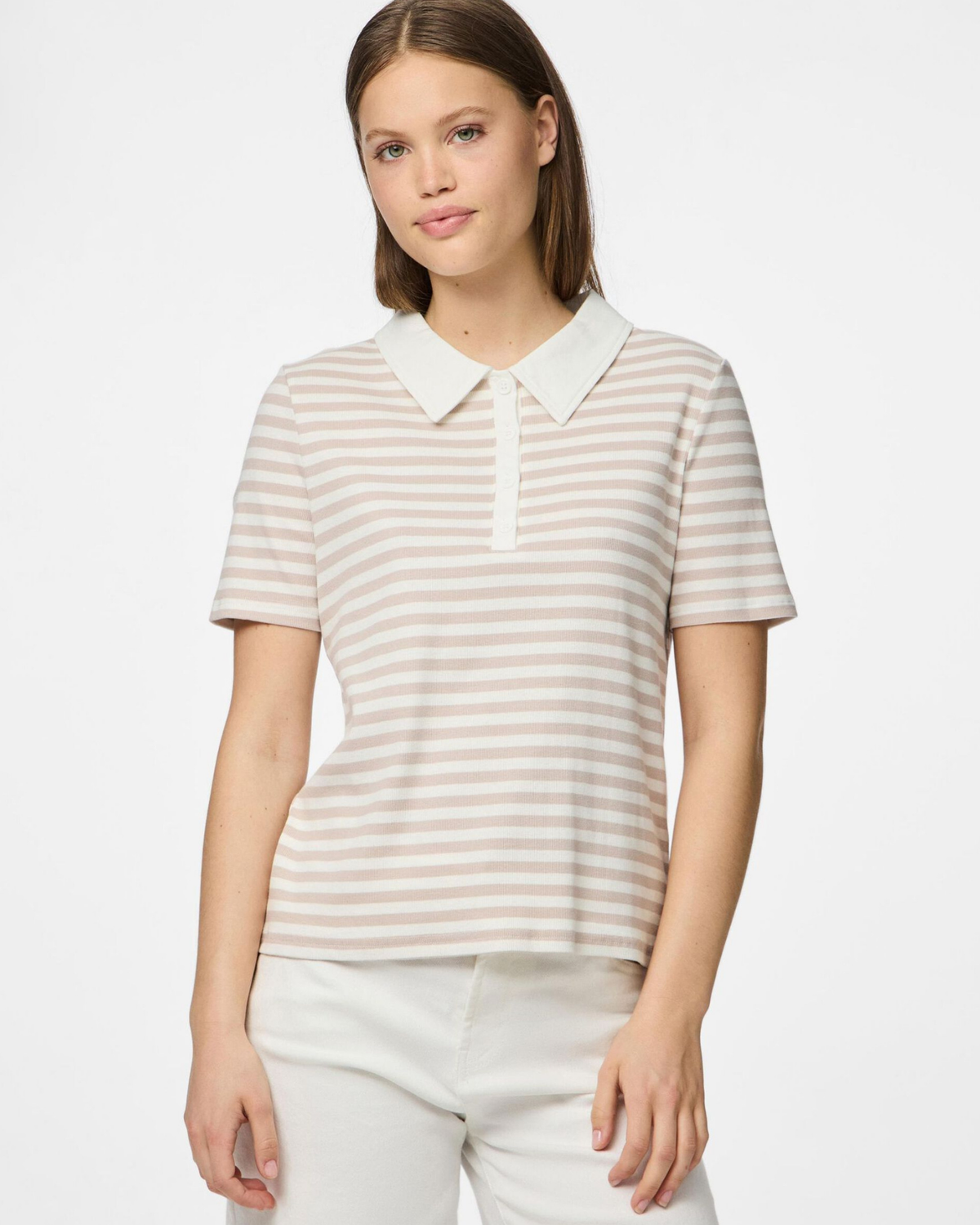 Hvid - Silver Gray - Pieces - Polo - 17161306