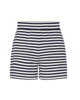 Mørkeblå/Hvid - Maritime Blue/Cloud Dancer - Pieces - Shorts - Stribet - 17161308