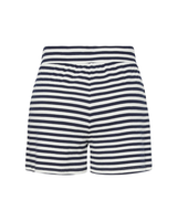 Mørkeblå/Hvid - Maritime Blue/Cloud Dancer - Pieces - Shorts - Stribet - 17161308