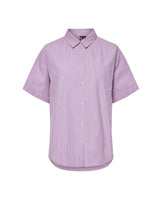 Lyserød - Fuchsia Pink/Blue - Pieces - Skjorte - 17161345