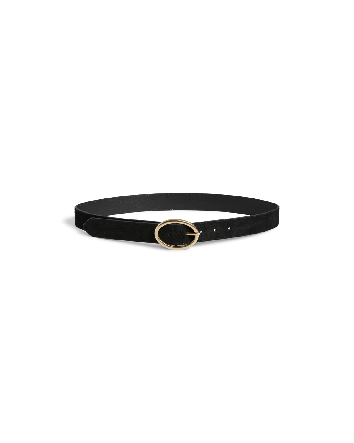 Sort - Black - PIECES - bælte - med guld spænde - 17162698