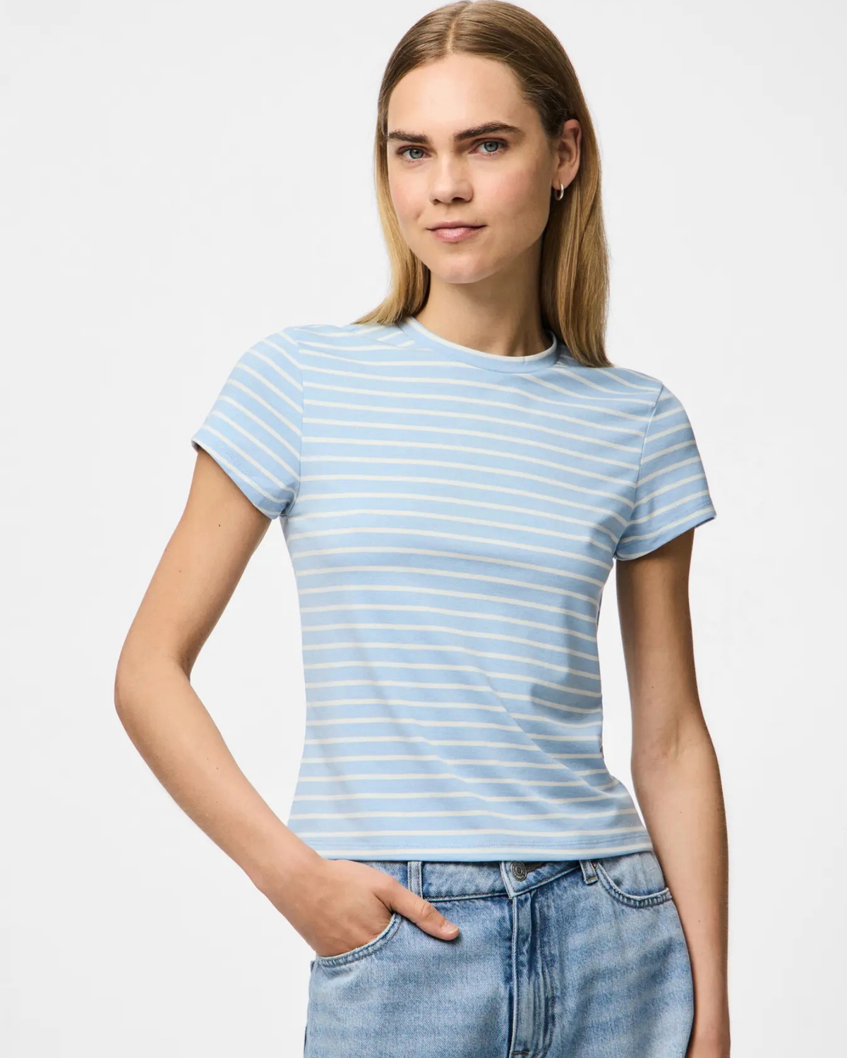 Blue - Cashmere Blue - Pieces - T-shirt - 17163547