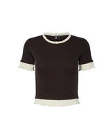 Brun - deilcioso/cloud dancer - Pieces - T-shirt - 17164260