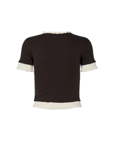 Brun - deilcioso/cloud dancer - Pieces - T-shirt - 17164260