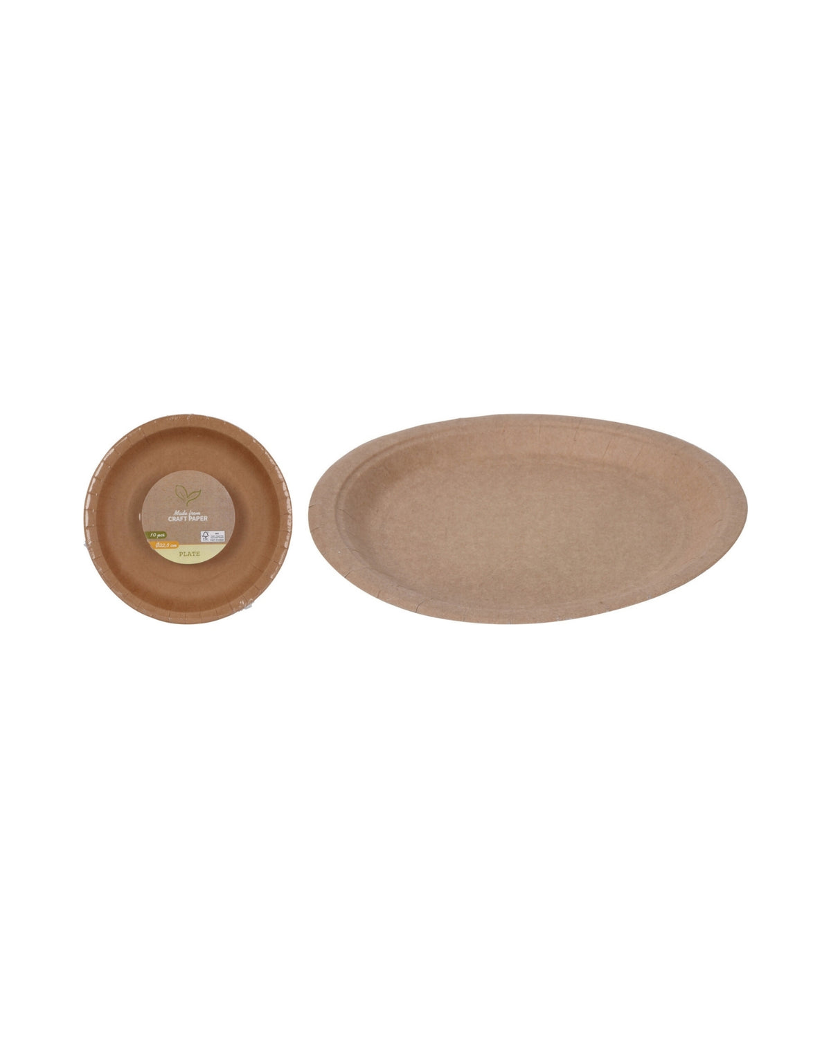 Plates 10 pcs in kraft paper