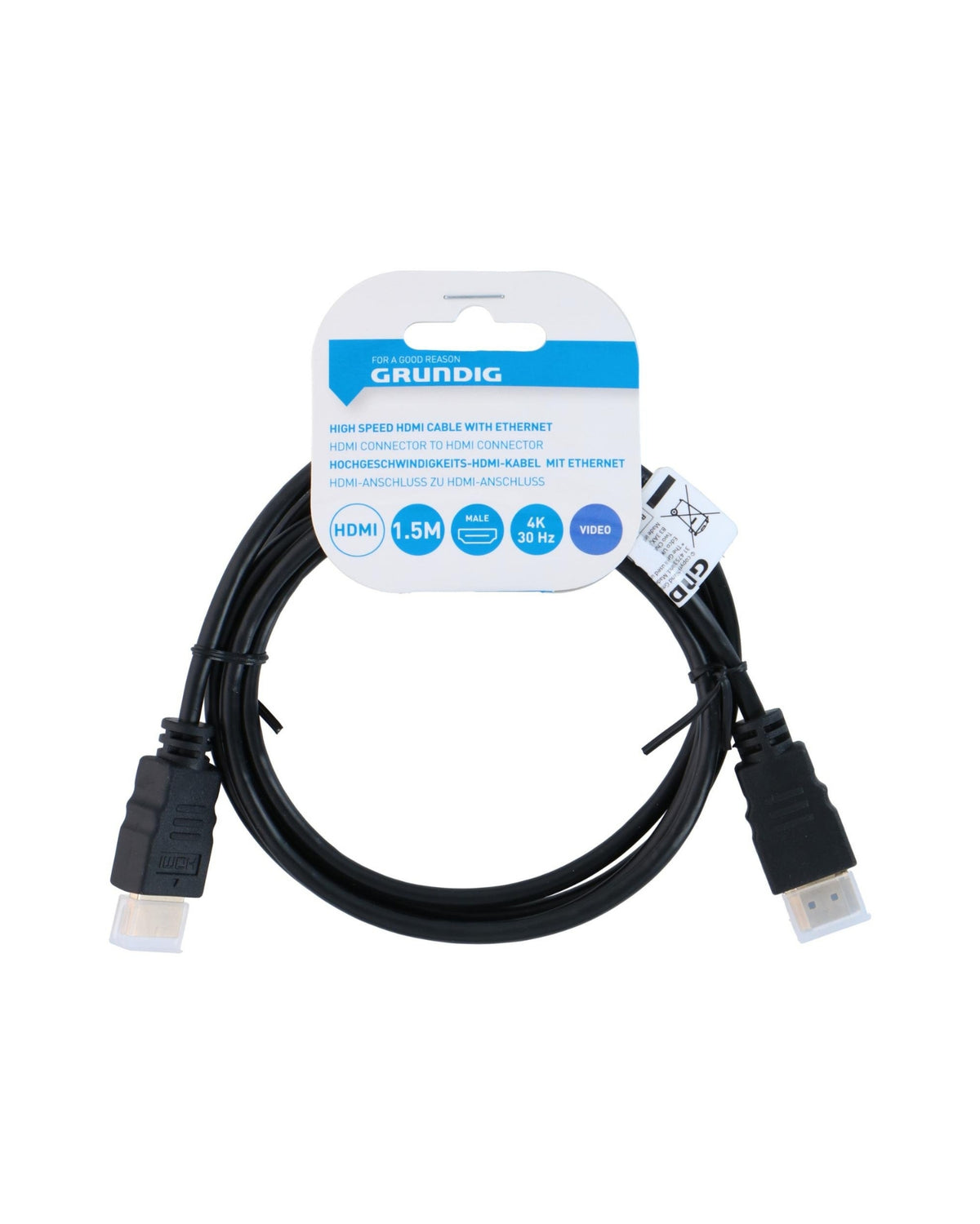 HDMI Kabel 1,5 meter 4K 30Hz - GRUNDIG