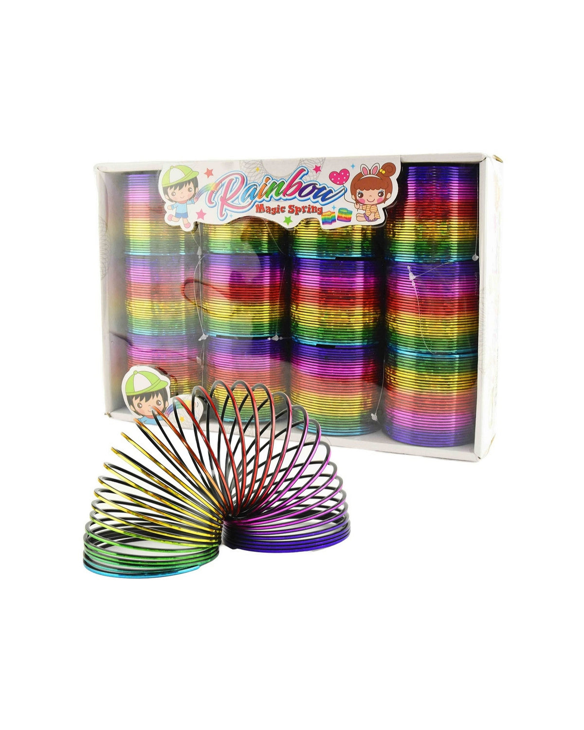 Spring fjeder rainbow - 6cm
