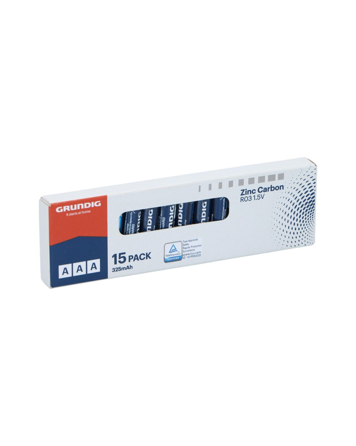 Batteri AAA/R03 15 stk - Zinc AAA/R03 325mah - Grundig