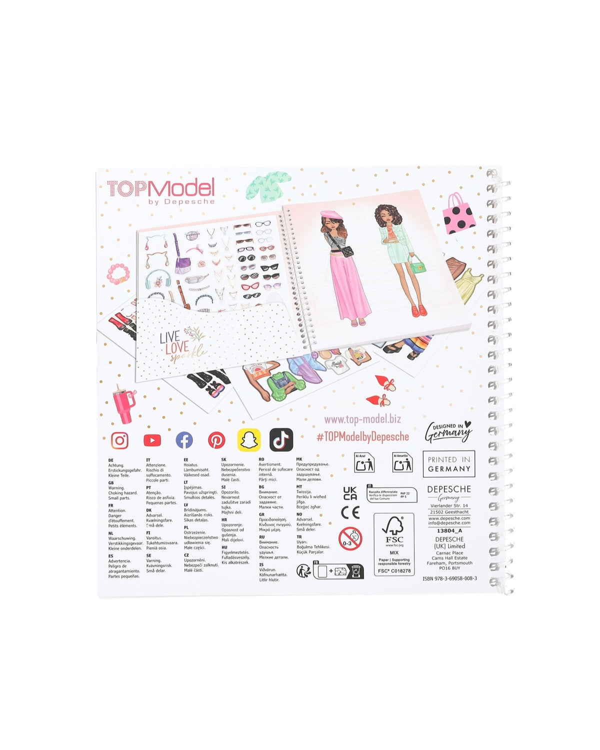TOPModel Dress Me Up Stickersbog