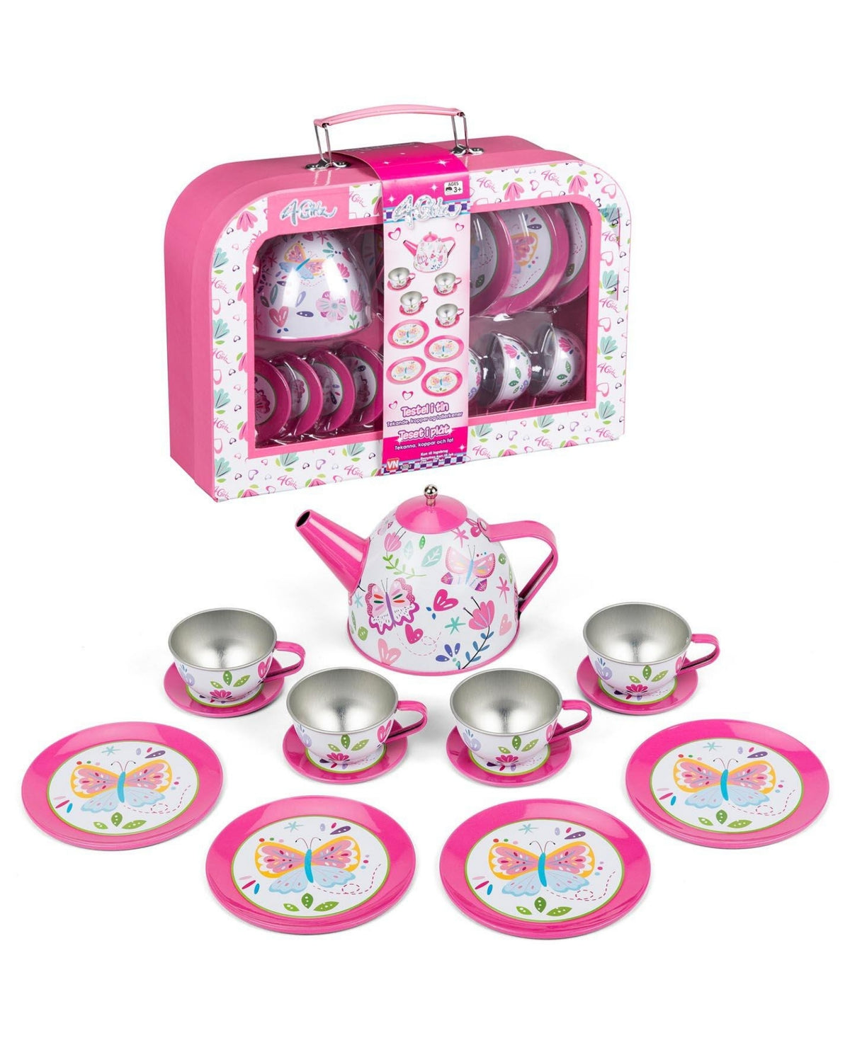 Tea set in suitcase