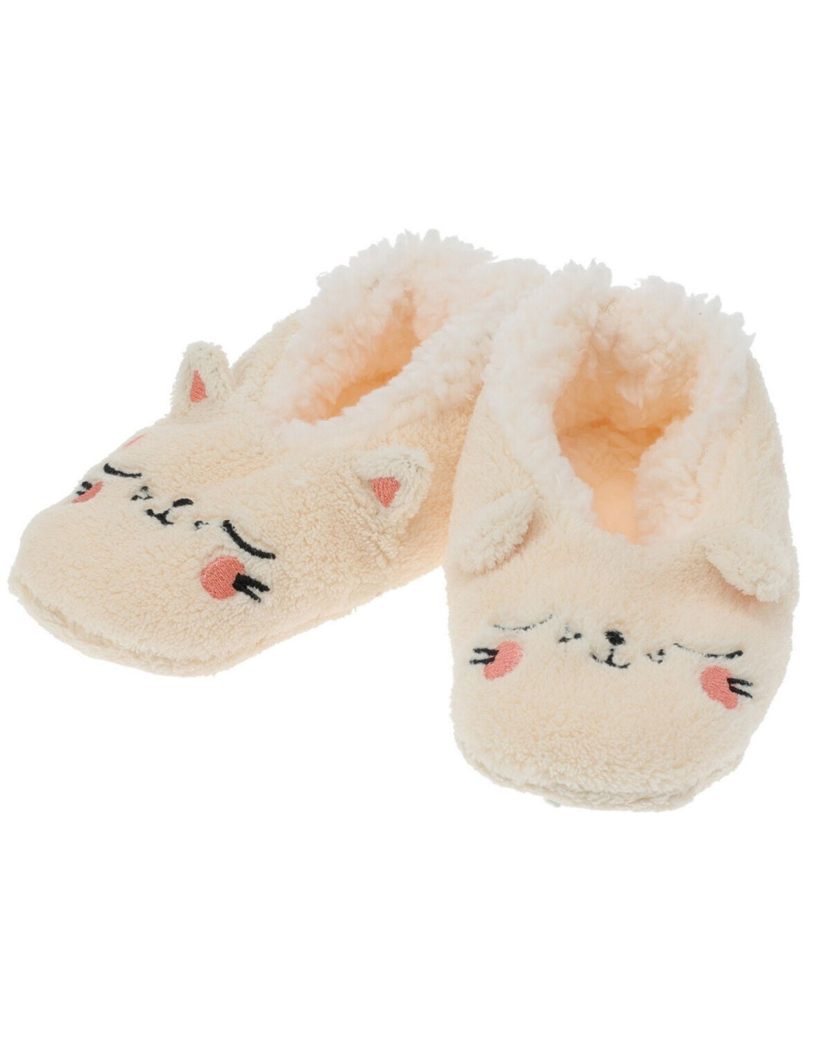 Soft sock slippers with animal motifs - 1981060