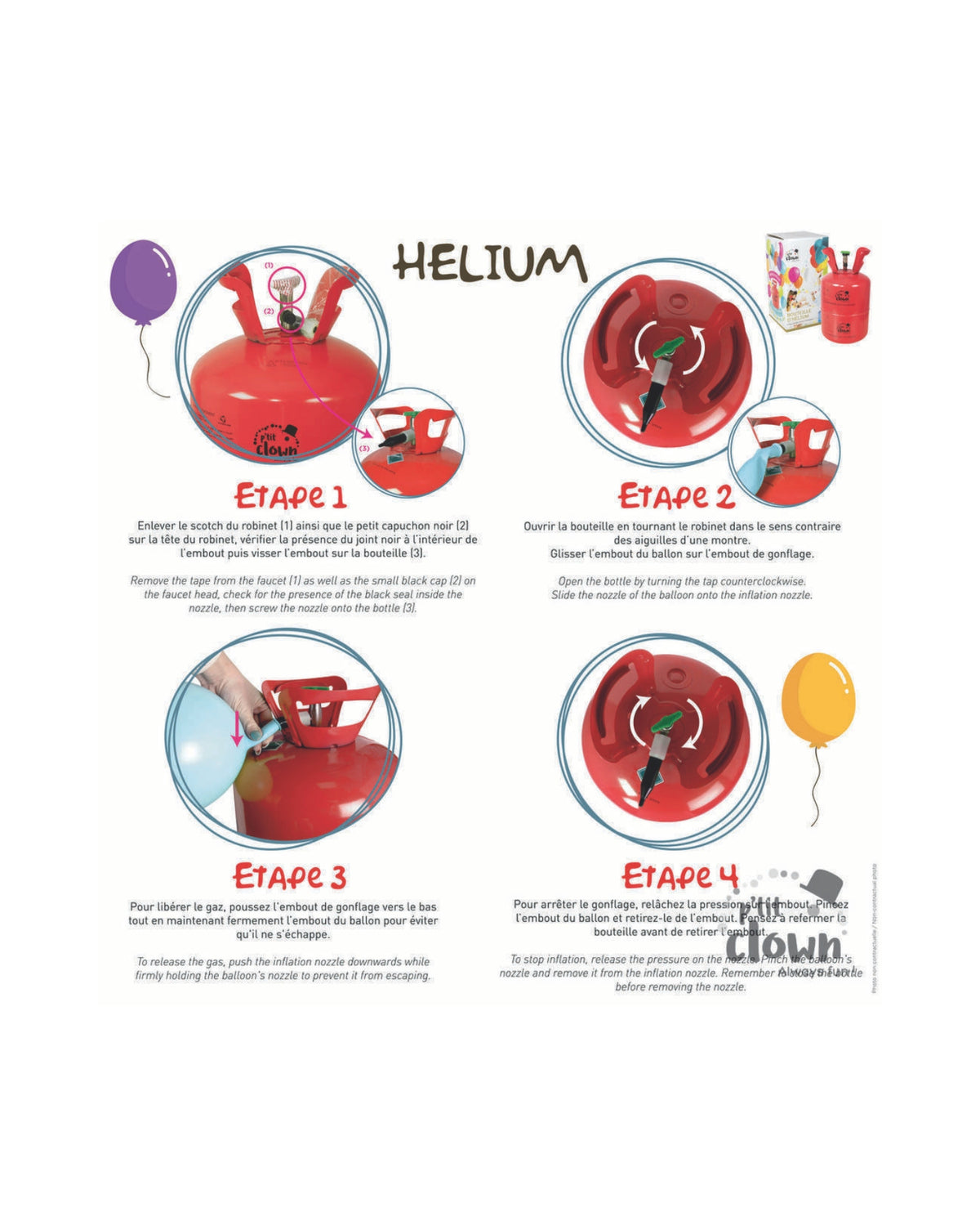 Balloon gas for approx. 30 balloons / Helium 0.2 m2