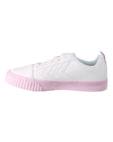 White Hummel Sneakers - Base Court Classic Jr - Pink - 206418-3423