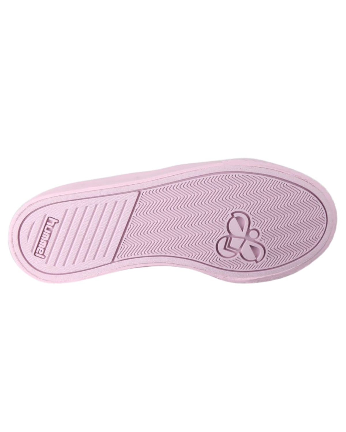 White Hummel Sneakers - Base Court Classic Jr - Pink - 206418-3423