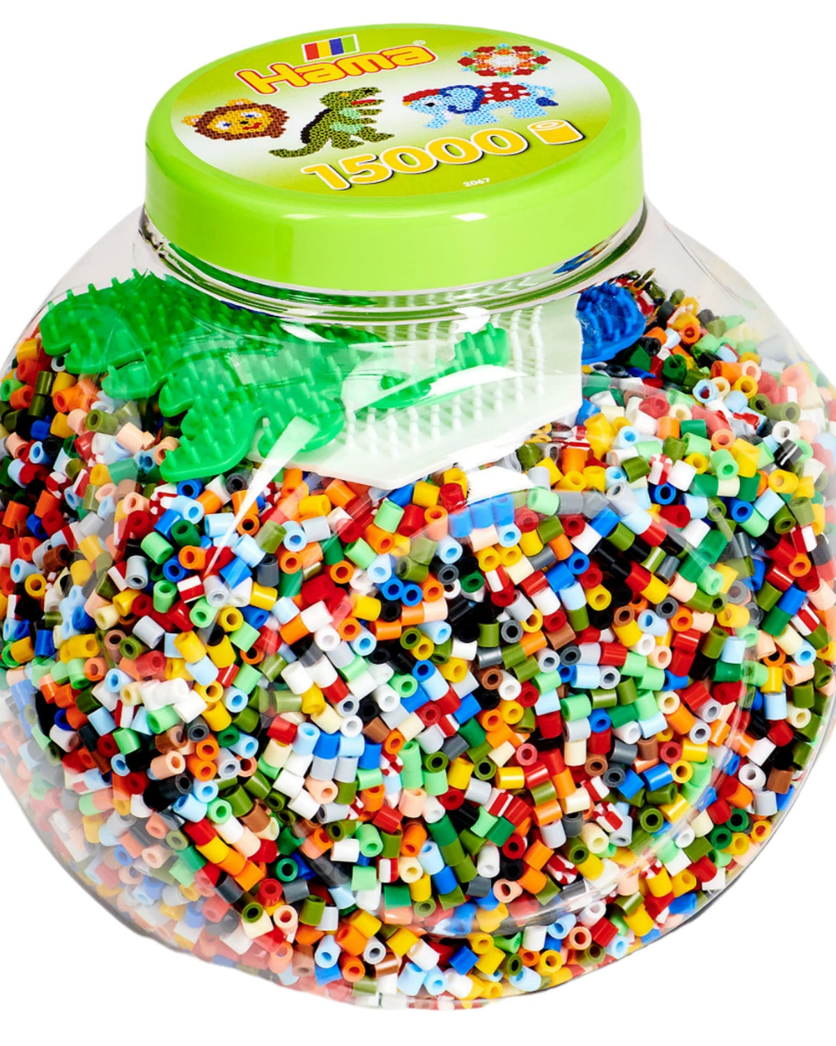 Hama Perler og stiftplader i dåse - ca. 15.000 perler