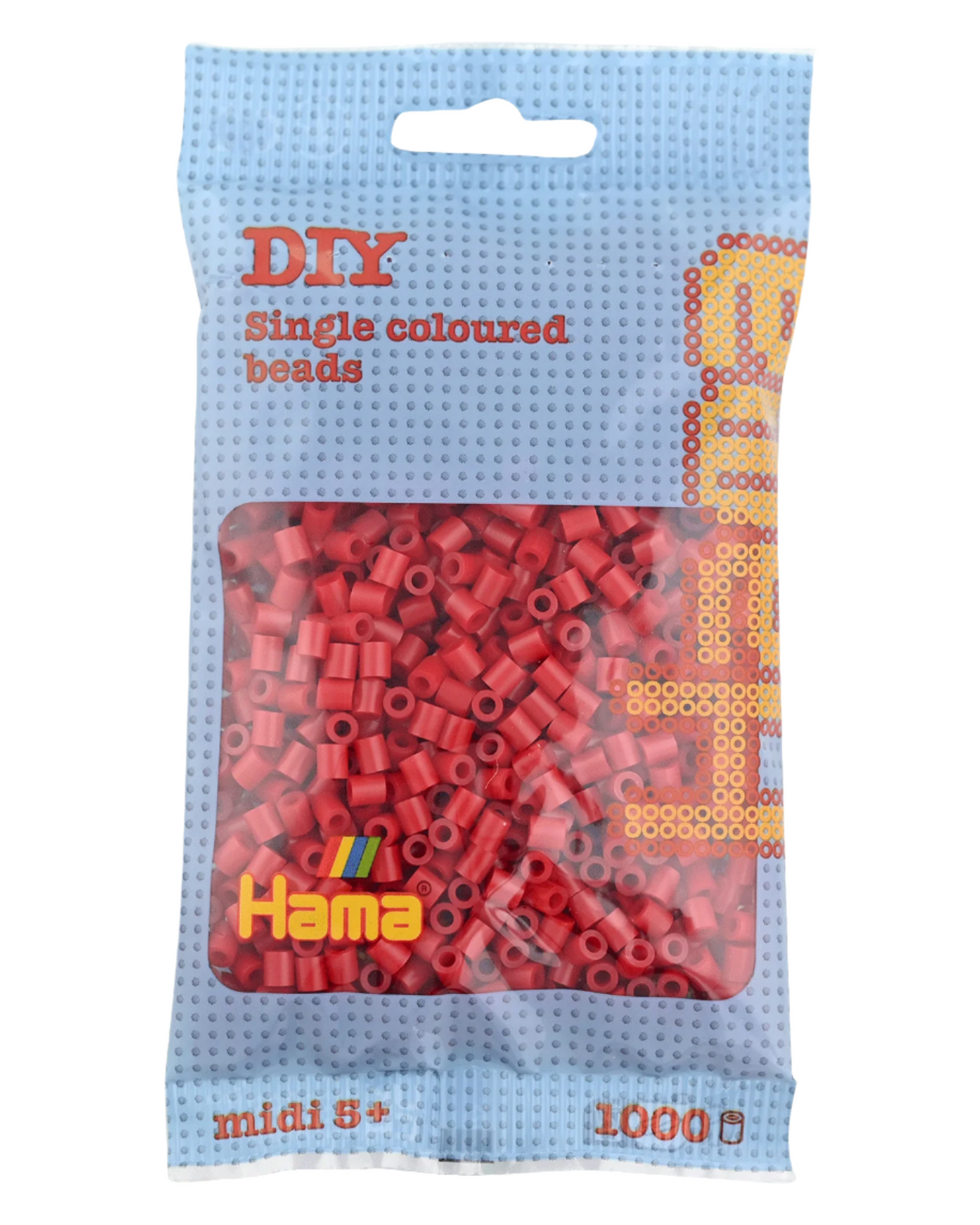 Hama perler 1000 stk - 207-22 julerød