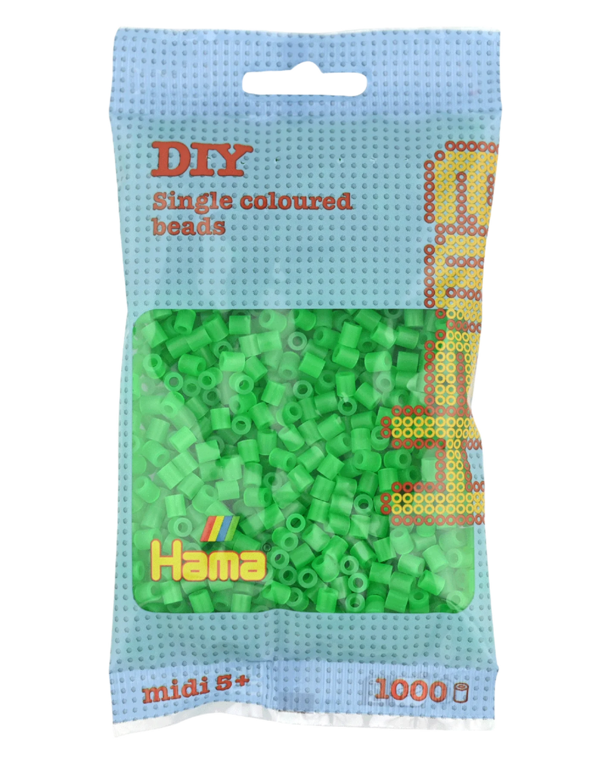 Hama perler 1000 stk - 207-37 neon grøn