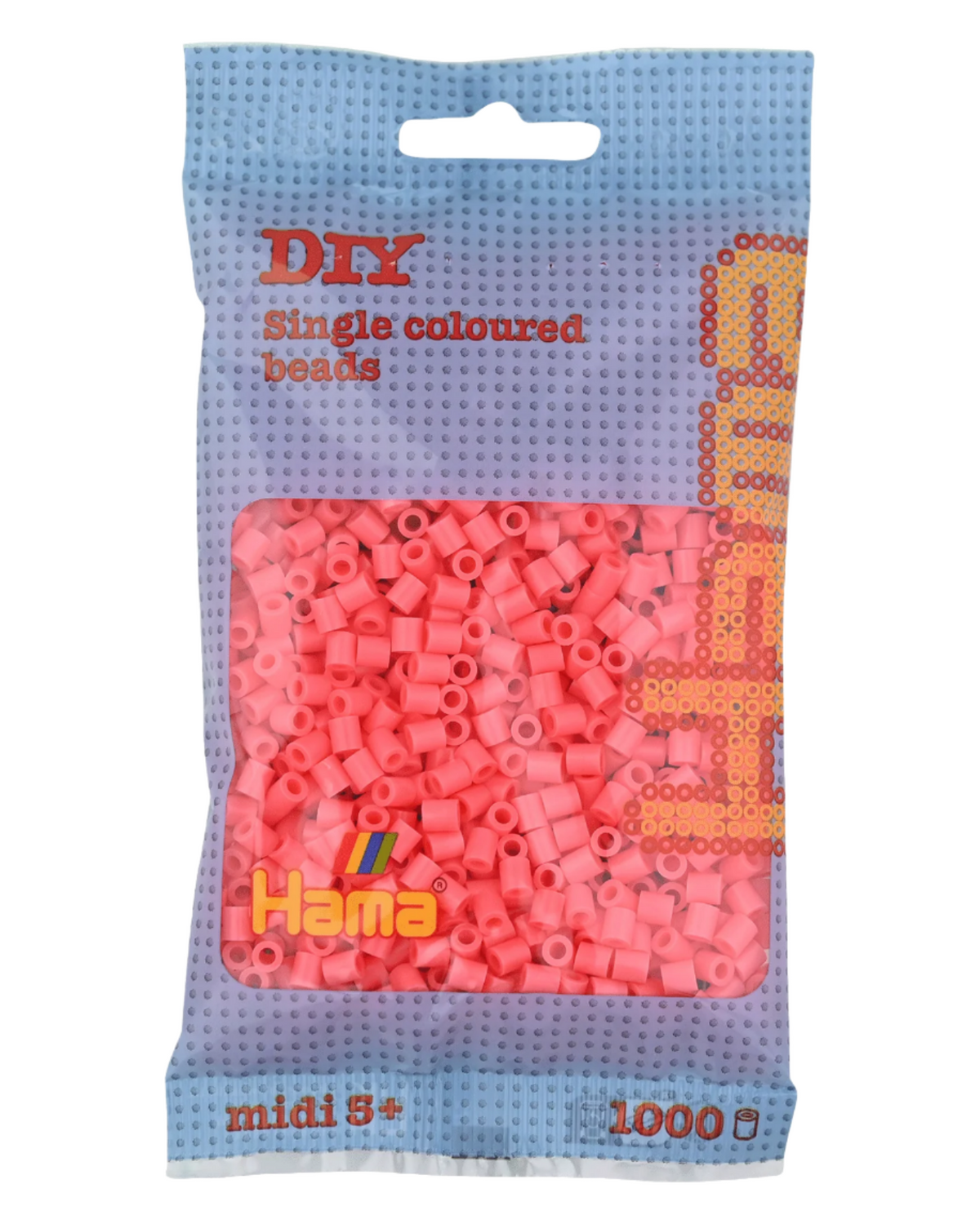 Hama perler 1000 stk - 207-44 pastel rød
