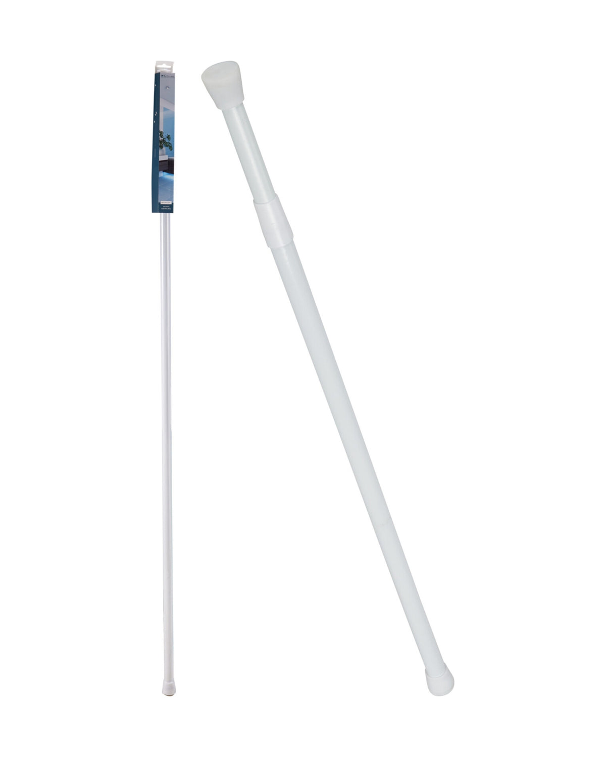 Bruseforhængsstang 140–240 cm – Hvid