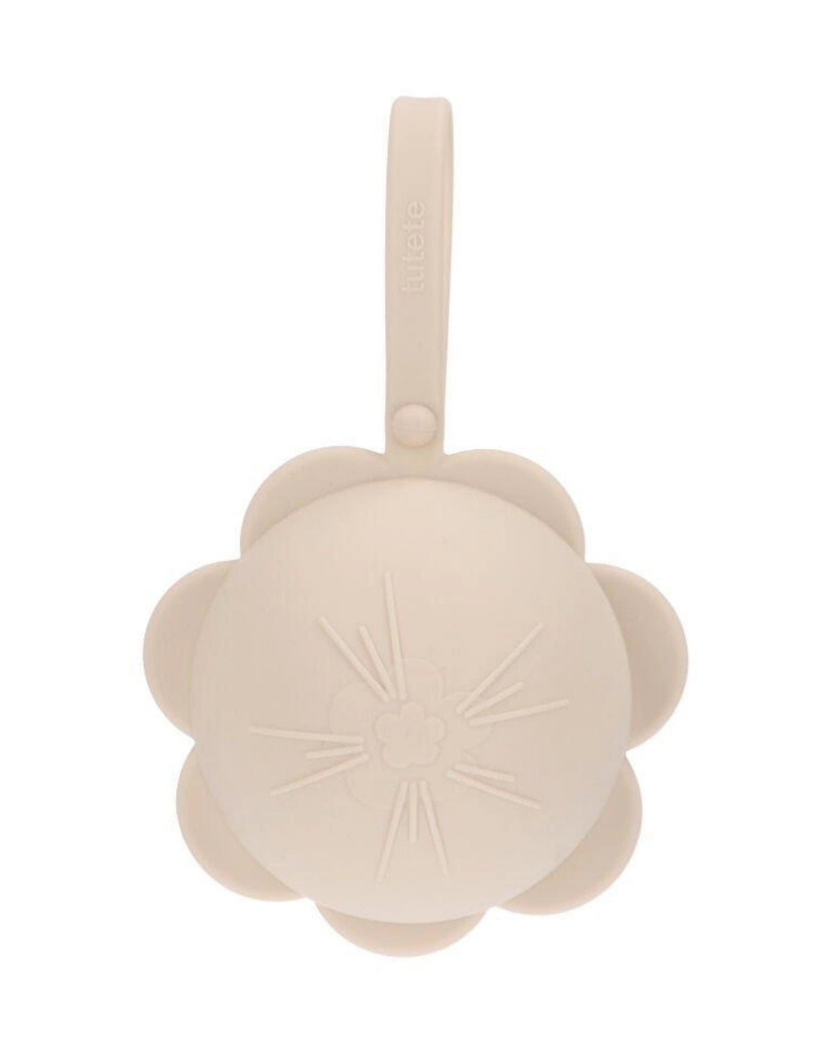 Pacifier Holder Flower, Ivory
