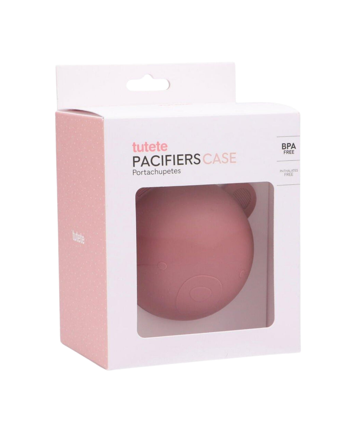 Pacifier Holder Teddy, Brick Dust