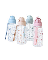 Blade drinking bottle with straw, Blue