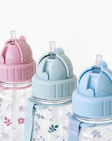 Leaf drinking bottle with straw, Sage Green