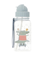 Crocodile drinking bottle with straw