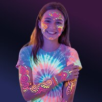 Sminke farver 6 stk - UV / fluoriserend