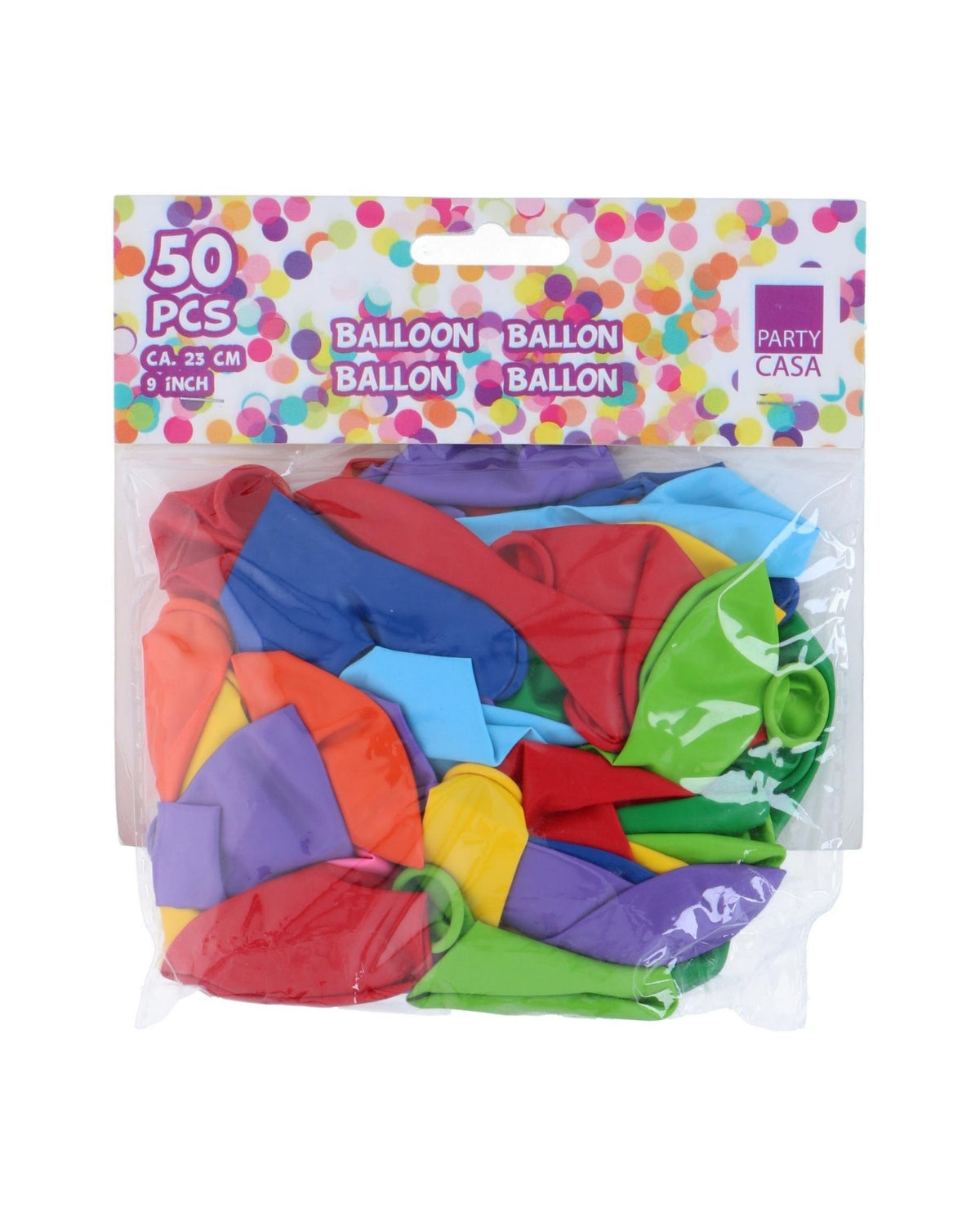 Balloner Ø23 cm 50 stk - Multicolor