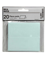 Place Cards 1 Pack, 20 Pcs., 9x4 cm, 220 g, Light Blue