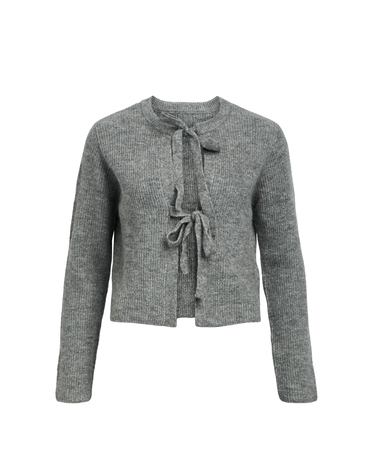 Grå - medium grey - Strik cardigan - Object - 23043185