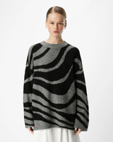Grå - medium grey - Striktrøje - Object - 23044637