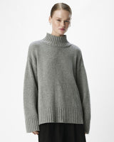Grey - medium grey - Object - knit sweater - Wool - Cashmere - 23044659