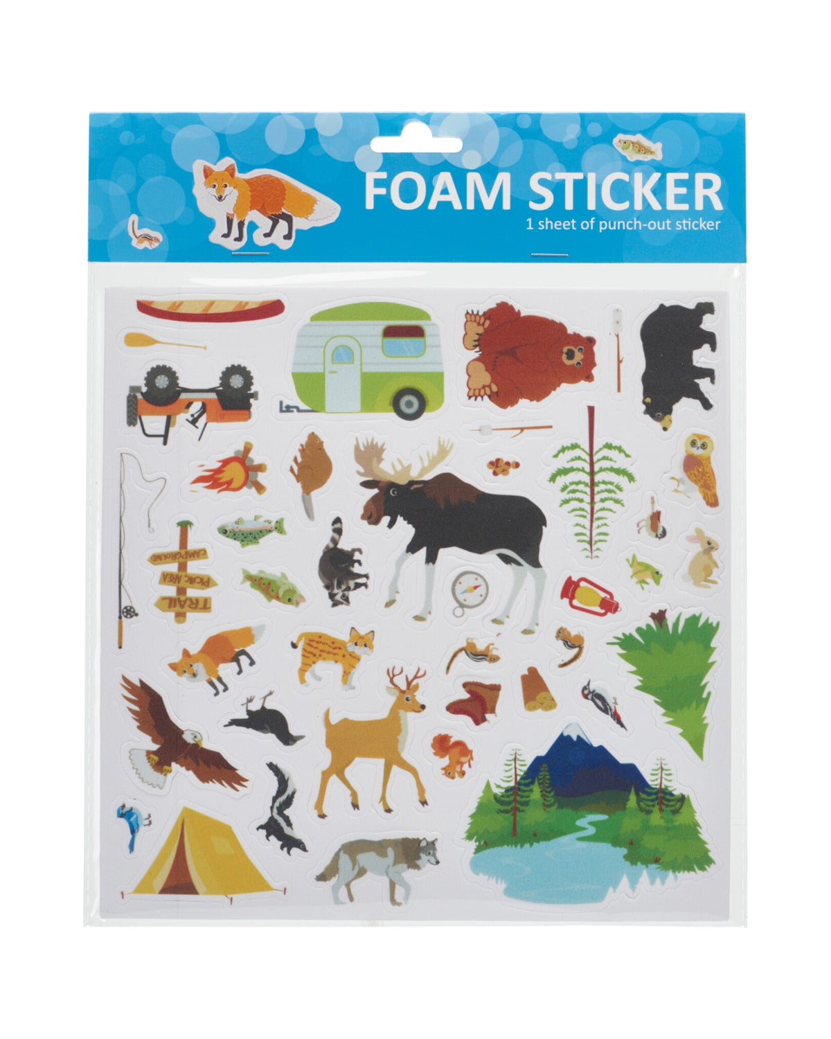 Stickers ark 20 x 20 cm – Skumklistermærker