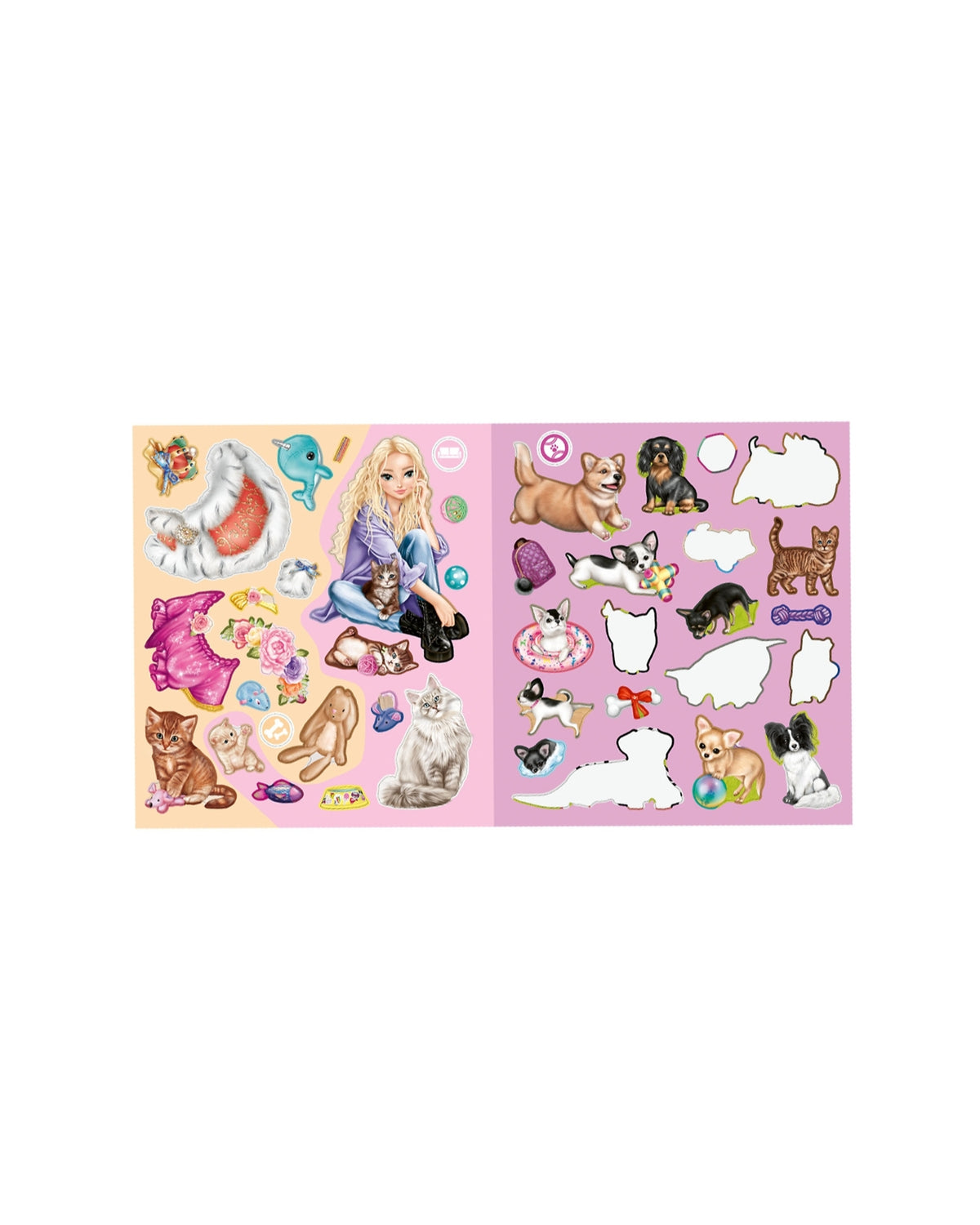 TOPModel Stickerworld KITTY and DOGGY