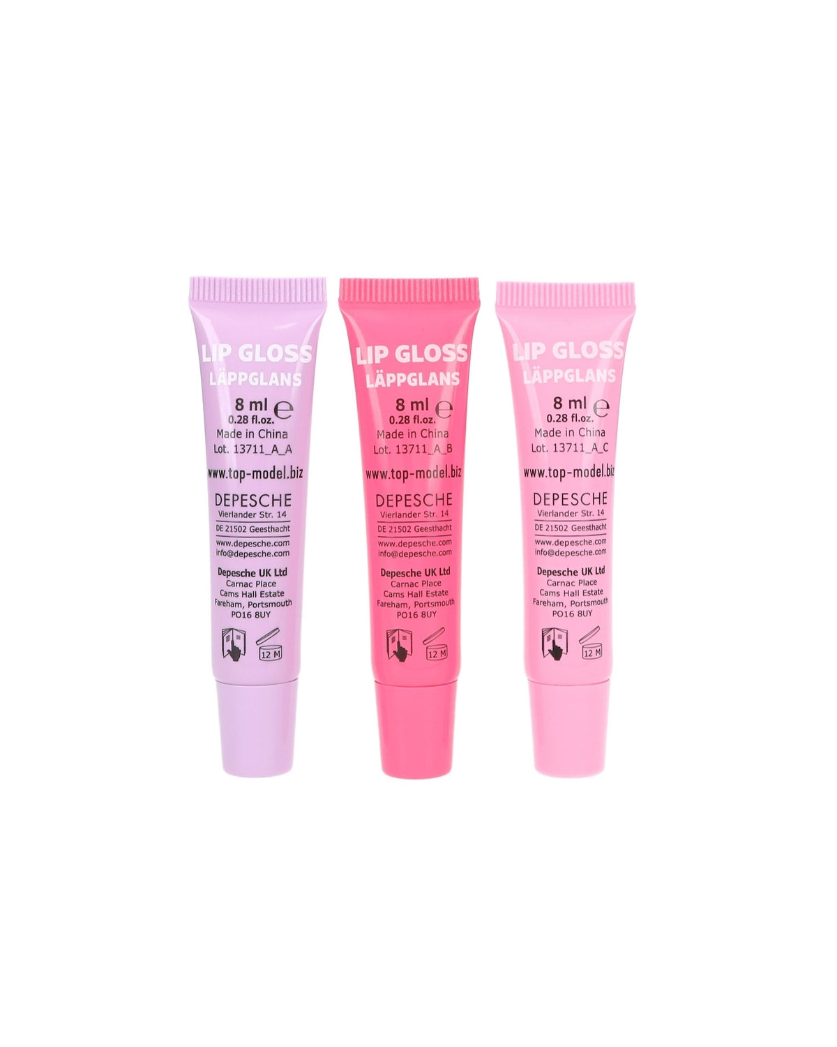 TOPModel Lipgloss 3-pak BEAUTY and ME