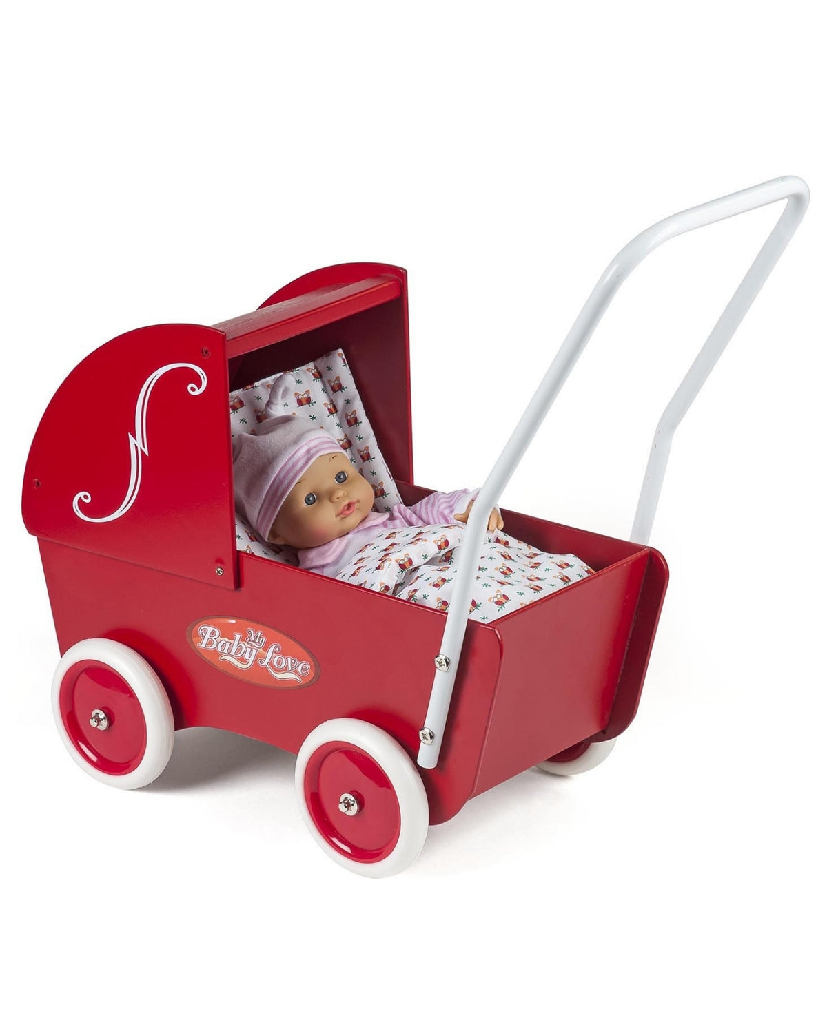 Wooden doll carriage