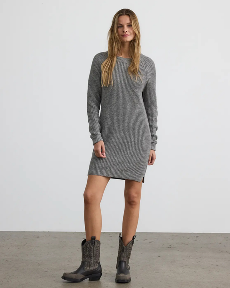 Grå - Medium Grey Melange - Noisy May - Kjole - 27002835