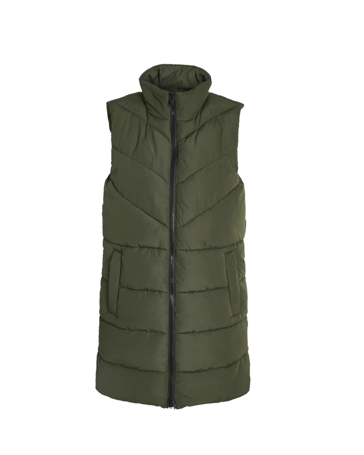 Grøn - rosin - Noisy May - lang frakke vest - 27017058