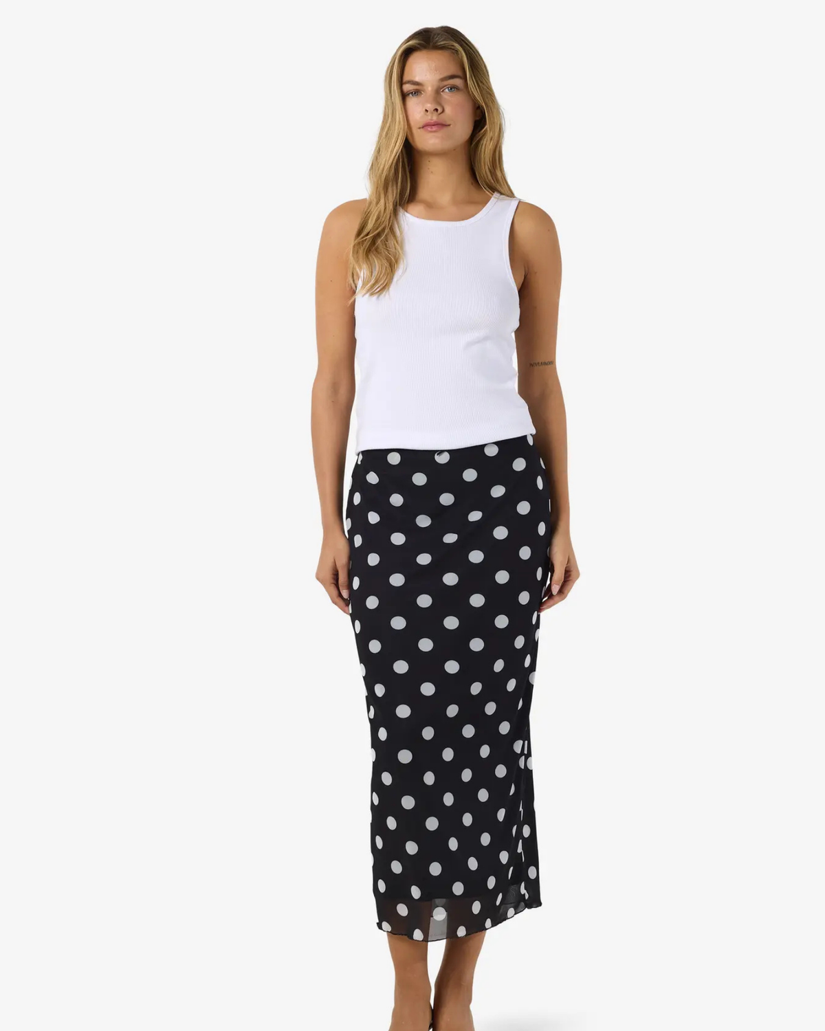 Sort - Black - Noisy May - Nederdel - Polkaprikker - 27027746