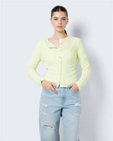 Lime - bow tie - Noisy May - rib blouse - 27029946