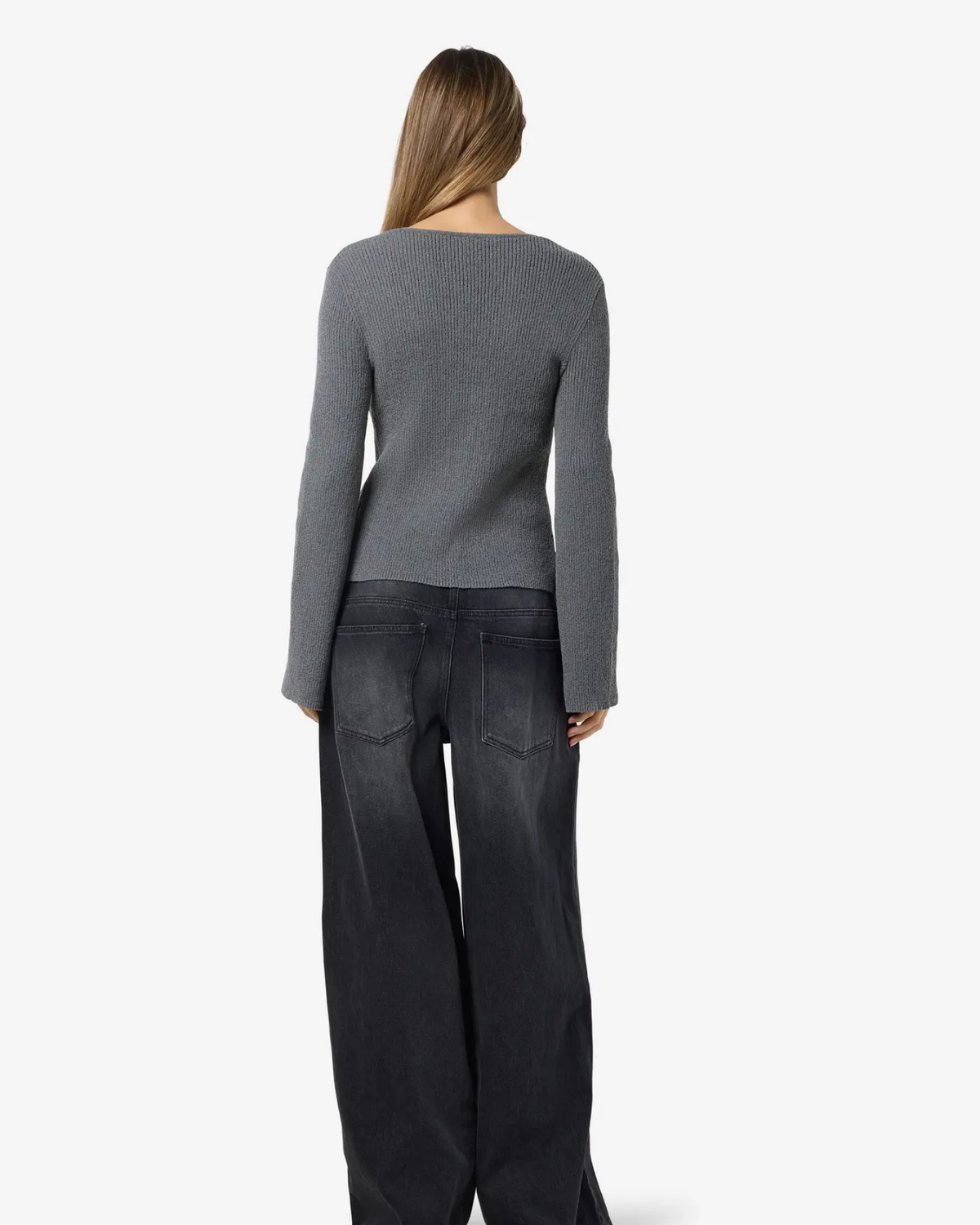 Grå - Charcoal grey - Noisy May - Cardigan - 27034651