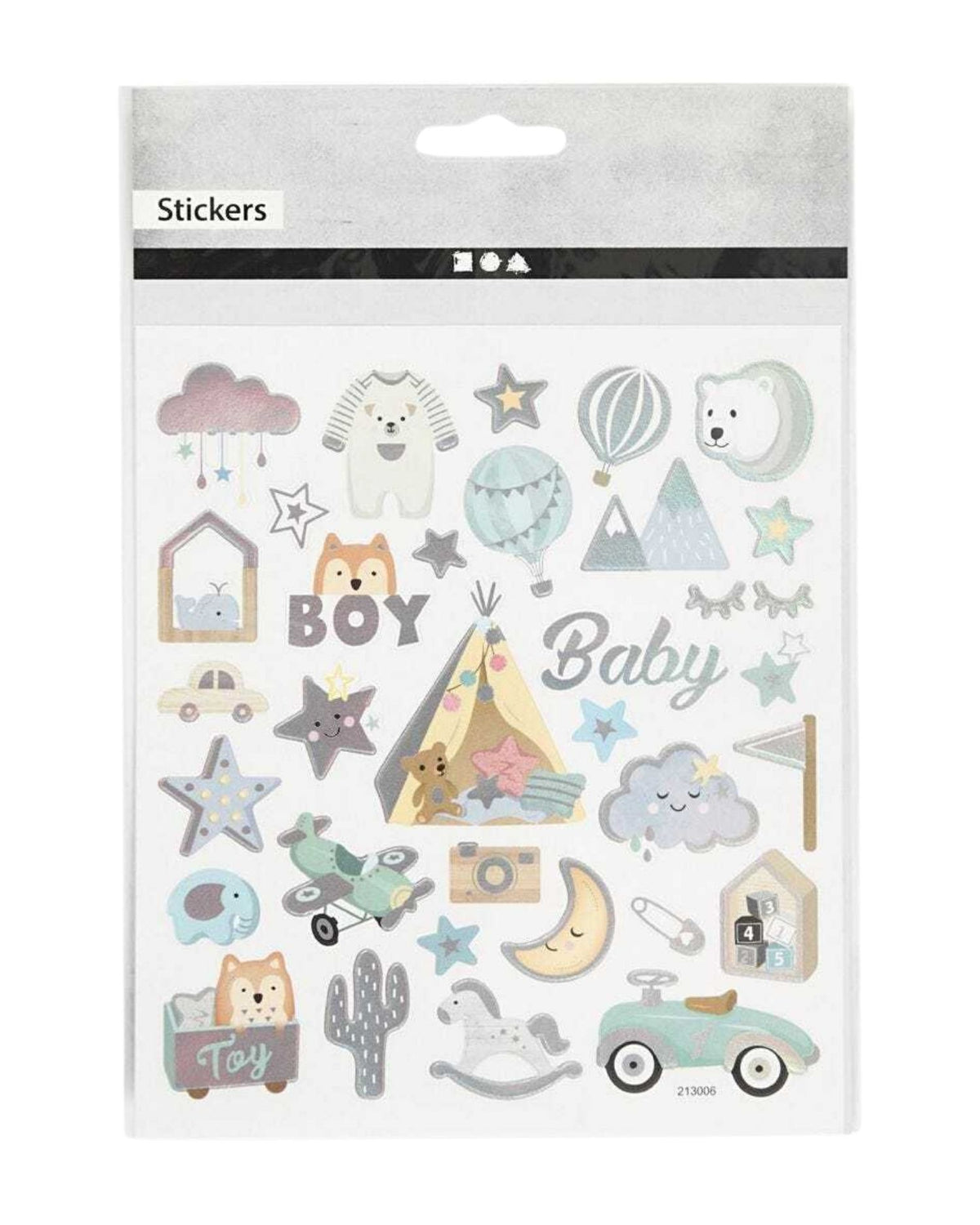 Stickers 1. Sheet, baby boy, 15x16.5 cm